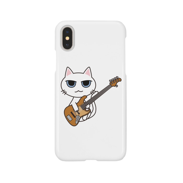 白猫ロック５弦ベース アトリエかの Atelier Cano のスマホケース Iphoneケース 通販 Suzuri スズリ