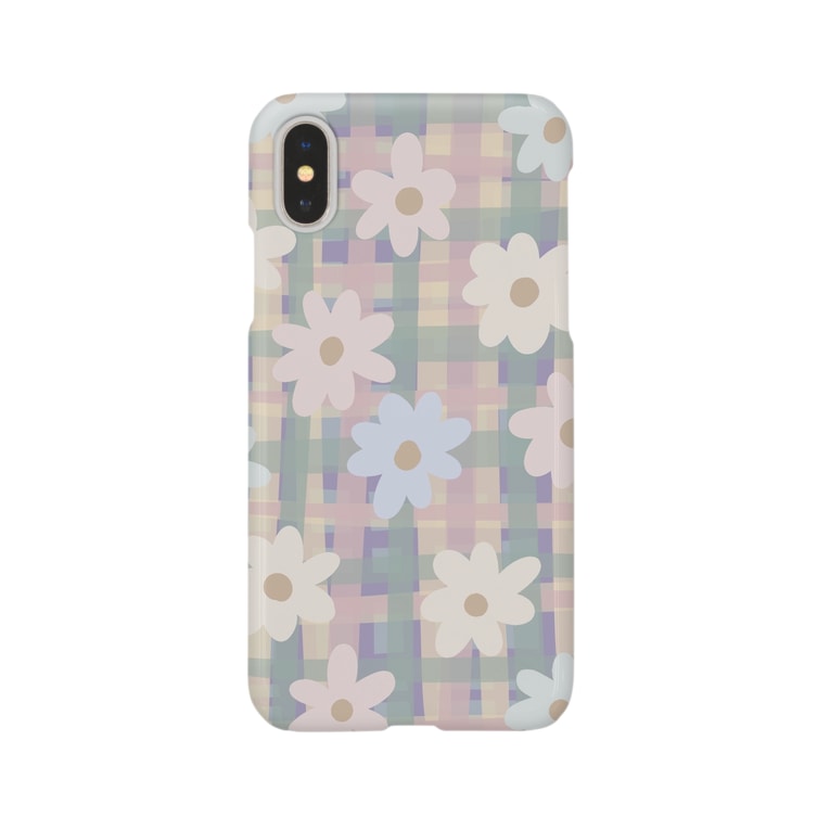 Pastel Check Flower Colorful Chami Design Chami Ni のスマホケース Iphoneケース 通販 Suzuri スズリ