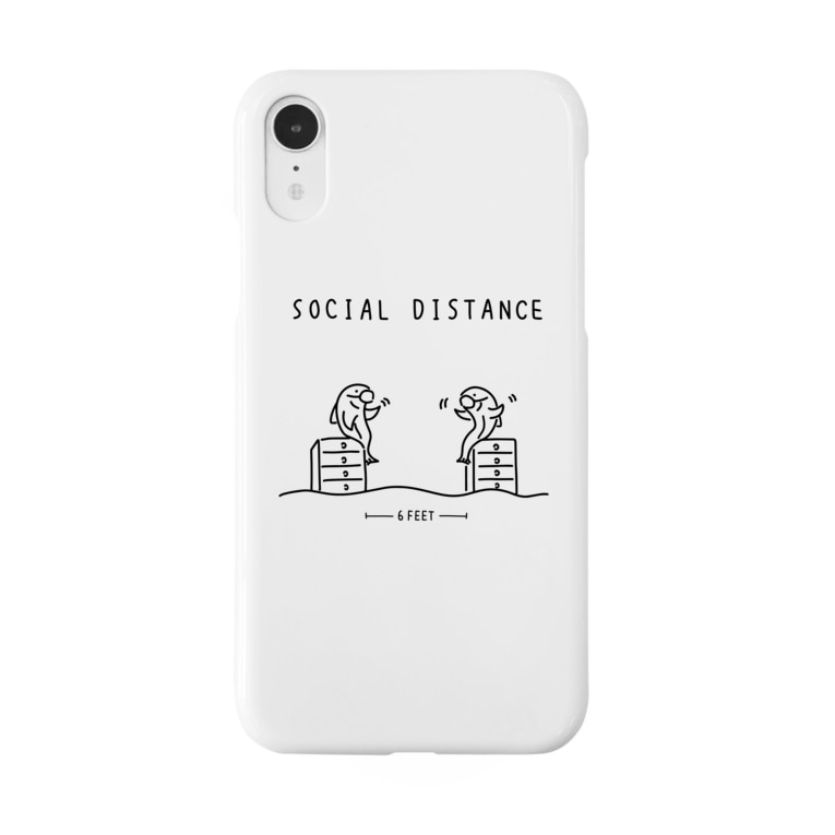 Social Distance ソーシャルディスタンス 魚イラスト Smartphone Cases Iphone By Aliviosta Suzuri
