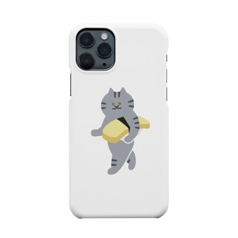 玉子の握り寿司をのんびり持ち運ぶ猫 Suiminグッズのお店 Suimin Goods のスマホケース Iphoneケース 通販 Suzuri スズリ