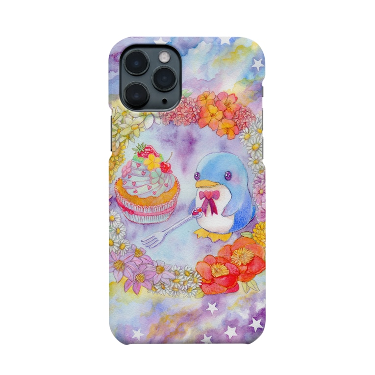 ペンギン花輪とケーキ Akariya Akariya Manami のスマホケース Iphoneケース 通販 Suzuri スズリ