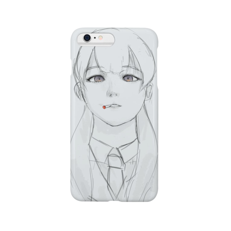 女子高生がタバコ銜えてる落書き Smartphone Cases Iphone By あかつかパチもん店 Face Kimoi Suzuri