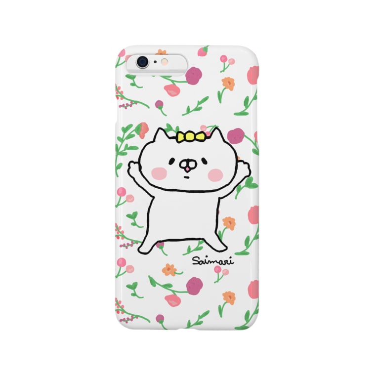 愛ある毒吐きにゃんこ花柄 Saimari Lineスタンプ販売中 Saisaimmm のスマホケース Iphoneケース 通販 Suzuri スズリ