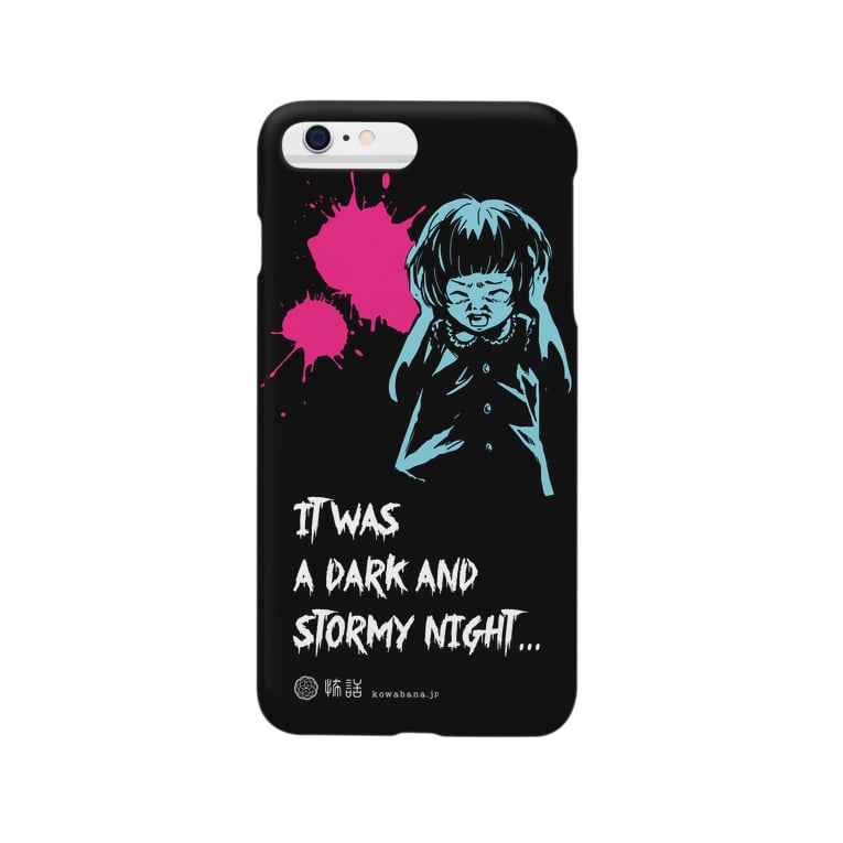 怖話 Girlイラスト4 Iphone6 Plus Case Black 怖話グッズ