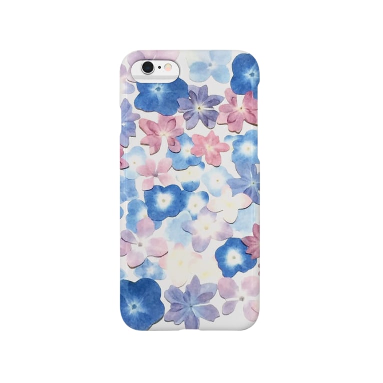 いろいろ紫陽花押し花シール柄 Smartphone Cases Iphone By ぽんずらいおん Ninni0719 Suzuri