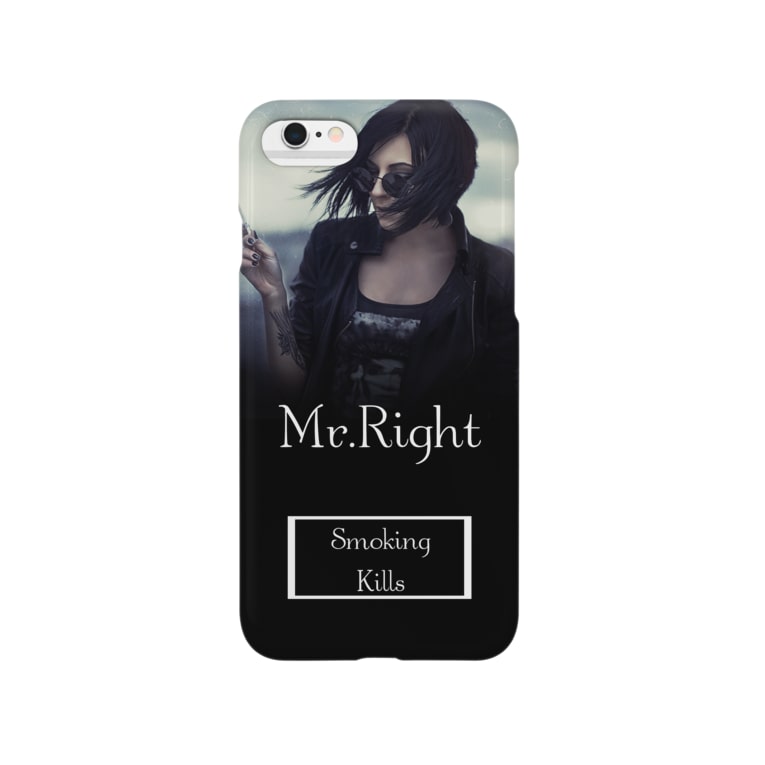 映画のジャケットのようなファッションアイテム Smoking Kills Mr Right Mrright のスマホケース Iphoneケース 通販 Suzuri スズリ