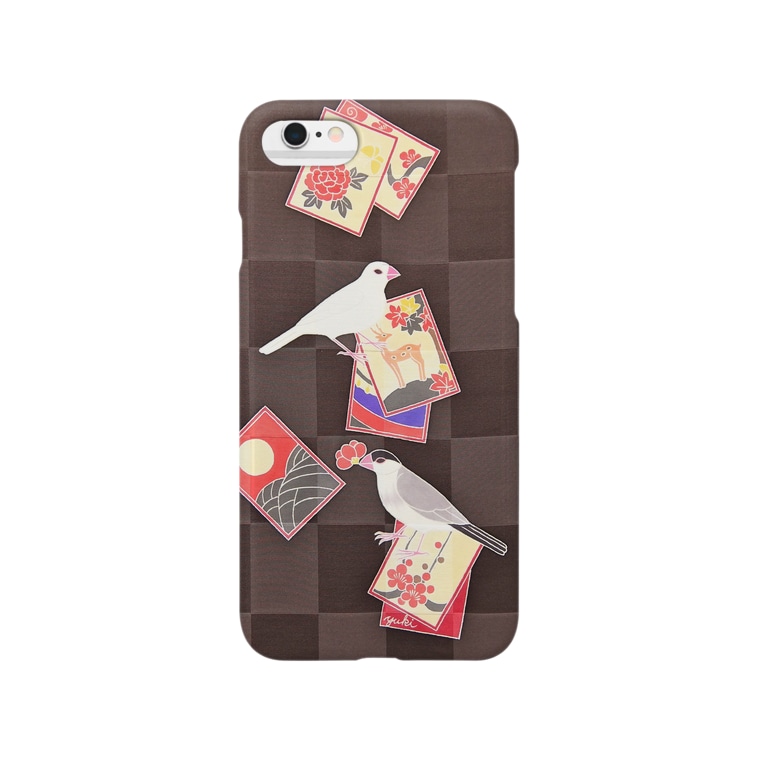 花札と文鳥 染工房ユキヤ Yukiya のスマホケース Iphoneケース 通販 Suzuri スズリ 花札と文鳥 染工房ユキヤ Yukiya のスマホケース Iphoneケース 通販 Suzuri スズリ
