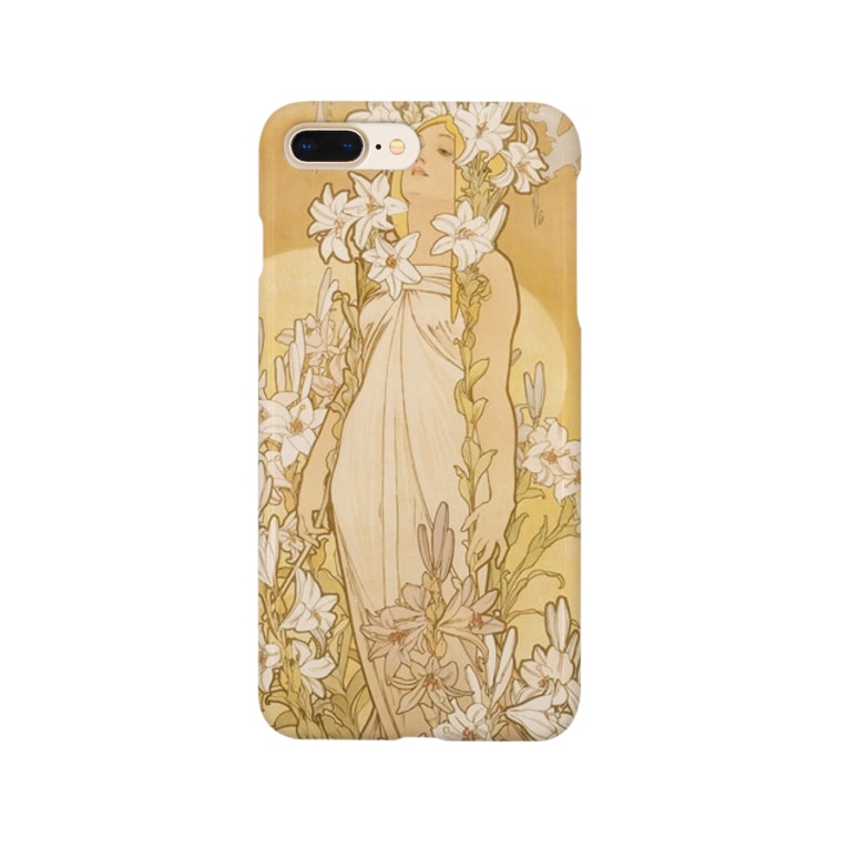 四つの花 ユリ 17 ミュシャ Iphoneケース専門店 Iphone Case Store のスマホケース Iphoneケース 通販 Suzuri スズリ