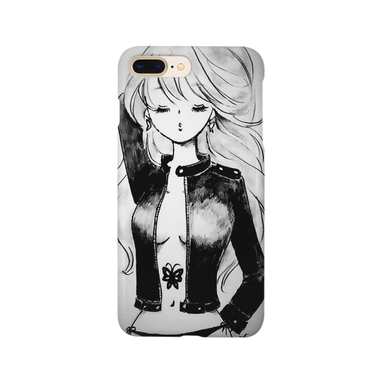 革ジャン Smartphone Cases Iphone By Suzuki Satomi イラストショップ Lingmucongmei5 Suzuri