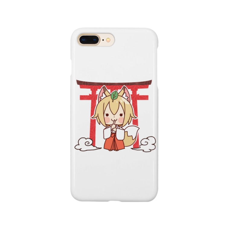 キツネ巫女 キツネ巫女 Kitsunemiko のスマホケース Iphoneケース 通販 Suzuri スズリ