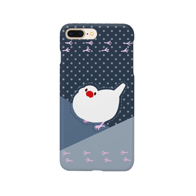 かしげ白文鳥 スマホケース