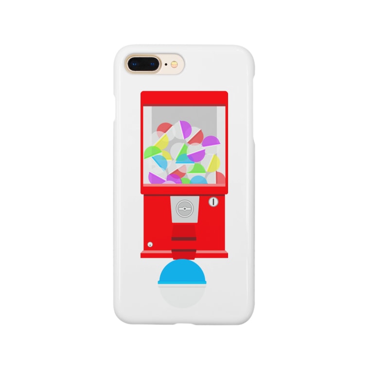 ガチャガチャマシーンのイラスト 赤 カプセル付き Smartphone Cases Iphone By Illust Designs Lab Suzuri