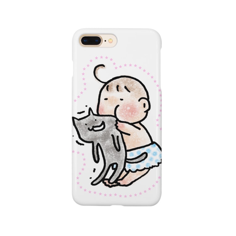 ねこ吸いバブちゃん みやたに 工房 Miyatani のスマホケース Iphoneケース 通販 Suzuri スズリ