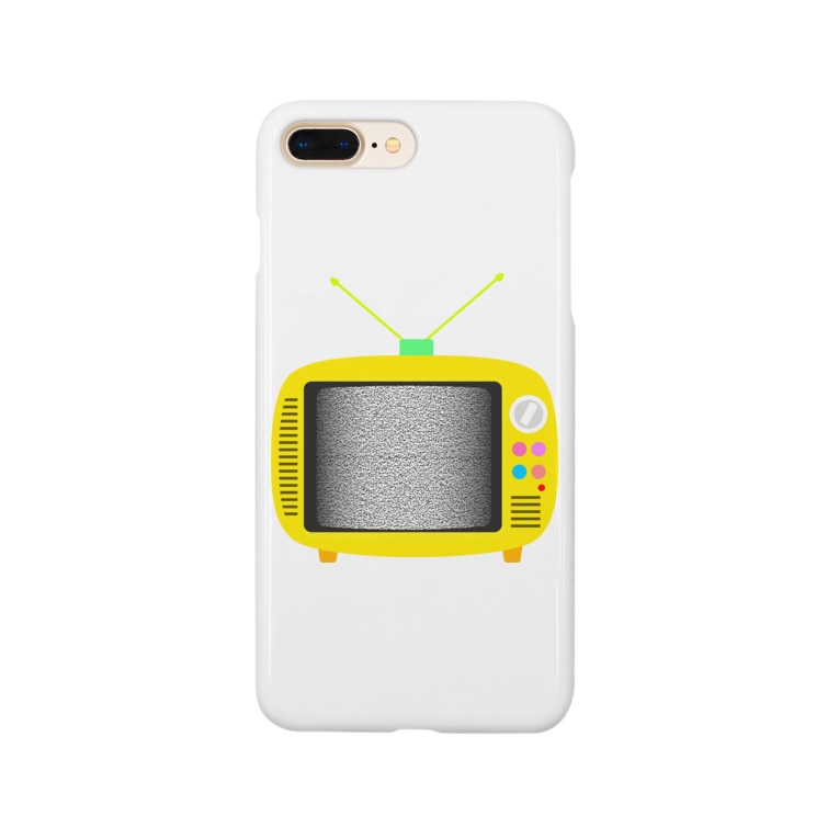 レトロで可愛いポータブルテレビのイラスト 砂嵐画面 Smartphone Cases Iphone By Illust Designs Lab Suzuri