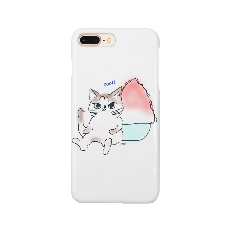 かき氷猫 Sepia Happiness Osepi のスマホケース Iphoneケース 通販 Suzuri スズリ