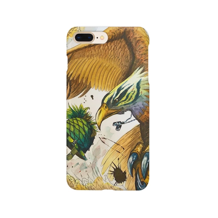 かわいい動物のイラスト 鷲 Smartphone Cases Iphone By Miyuki Takeuchi Suzuri