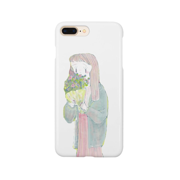 花束と女の子 Smartphone Cases Iphone By あきらんど Akira625 Suzuri