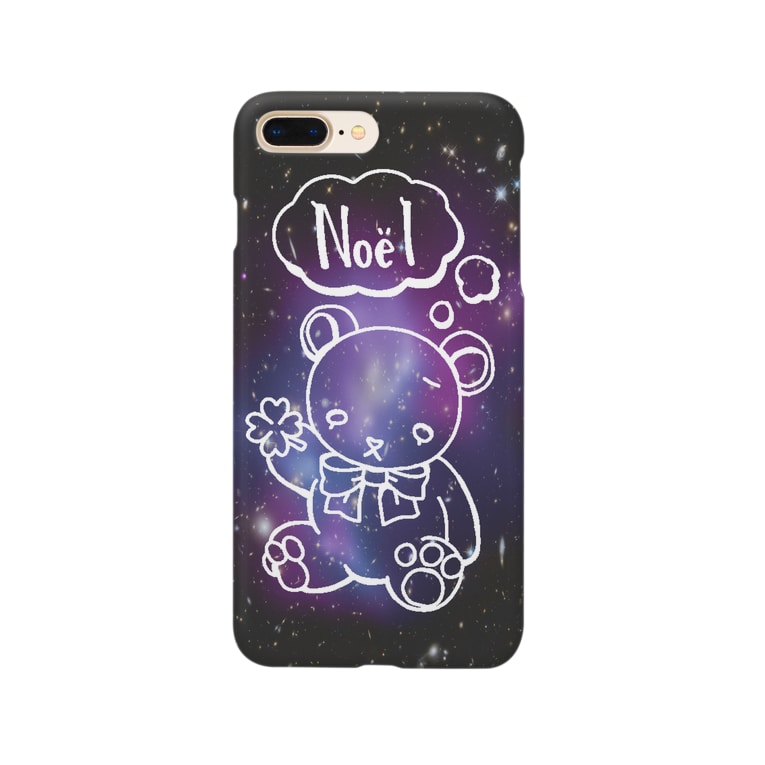 Noel Teddy 宇宙柄背景 Smartphone Cases Iphone By Noel Noel Kuma Suzuri