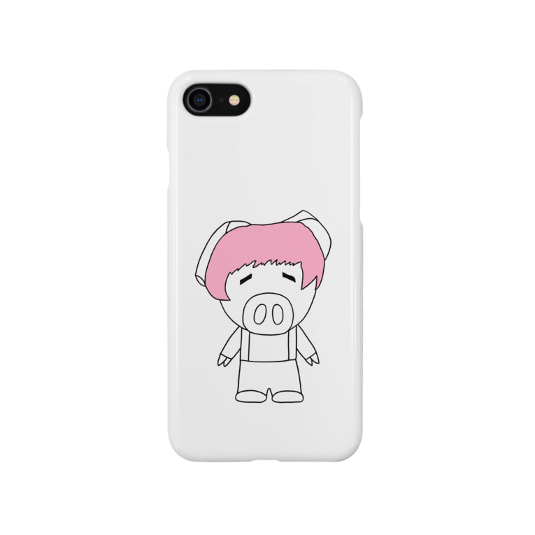 ミニブタの子豚のトン子ちゃん Smartphone Cases Iphone By 豚人イラストのパンダ武島 Pandatakeshima Suzuri