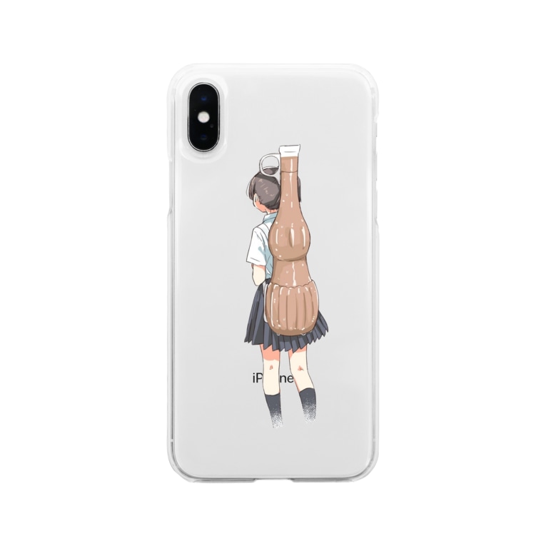 ギターケースに見せかけてパピコを背負ってる女の子 Kazukingのソフトクリアスマホケース Iphoneケース 通販 Suzuri スズリ