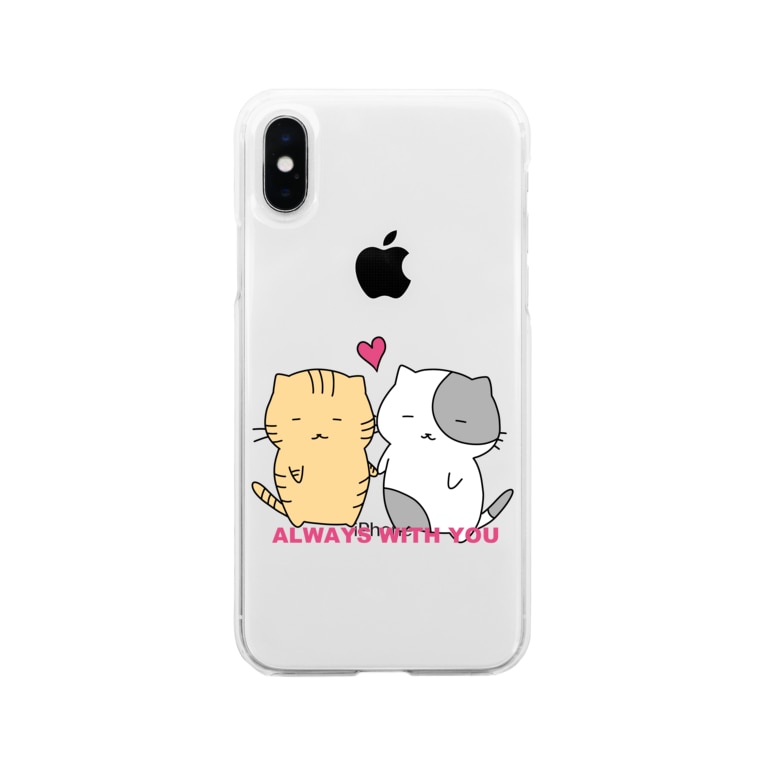 猫ぶんちゃんときみちゃん ねこぶんちゃん Nekobunchan のソフトクリアスマホケース Iphoneケース 通販 Suzuri スズリ