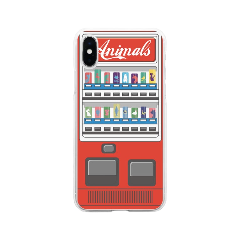 レトロアニマル自販機 甘辛猫 お仕事募集中 Ekk Latek のソフトクリアスマホケース Iphoneケース 通販 Suzuri スズリ