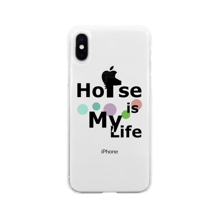 文字ネタ467 Horse Is Mylife 黒 はずれ馬券屋 80momo のソフトクリアスマホケース Iphoneケース 通販 Suzuri スズリ