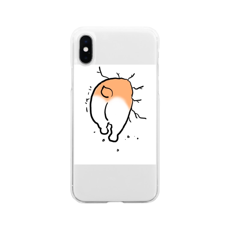 壁にめり込むコーギー 空色カポタスト Magic Design のソフトクリアスマホケース Iphoneケース 通販 Suzuri スズリ