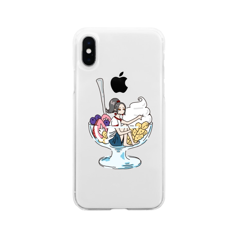 たべものとおんなのこシリーズ 1 パフェ 背景なし Suzu Suzu2paint のソフトクリアスマホケース Iphoneケース 通販 Suzuri スズリ