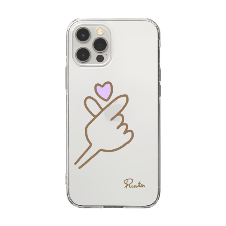 大人かわいいシンプルハート ぷんちん Lineスタンプや絵文字販売中 Puntin のソフトクリアスマホケース Iphoneケース 通販 Suzuri スズリ