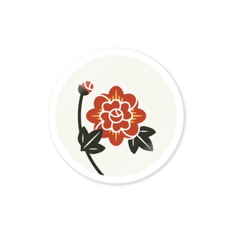 まあるい花札 牡丹 日下田 Higeta のステッカー通販 Suzuri スズリ まあるい花札 牡丹 日下田 Higeta のステッカー通販 Suzuri スズリ