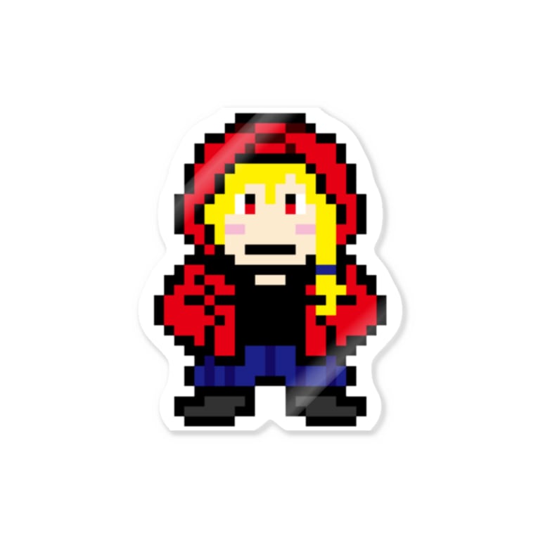 ドット絵赤パーカーのろみ ろみ Romi Room のステッカー通販 Suzuri スズリ ドット絵赤パーカーのろみ ろみ Romi Room のステッカー通販 Suzuri スズリ