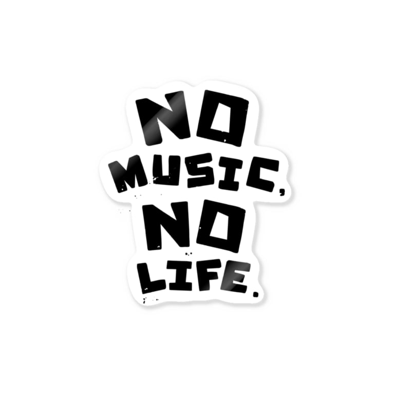 No Music No Life ノーミュージックノーライフロゴ Aliviostaのステッカー通販 Suzuri スズリ