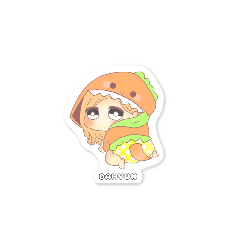 ダヒョン 着ぐるみ赤ちゃんキャラ Stickers By Tjfb公式 Tjfb Suzuri