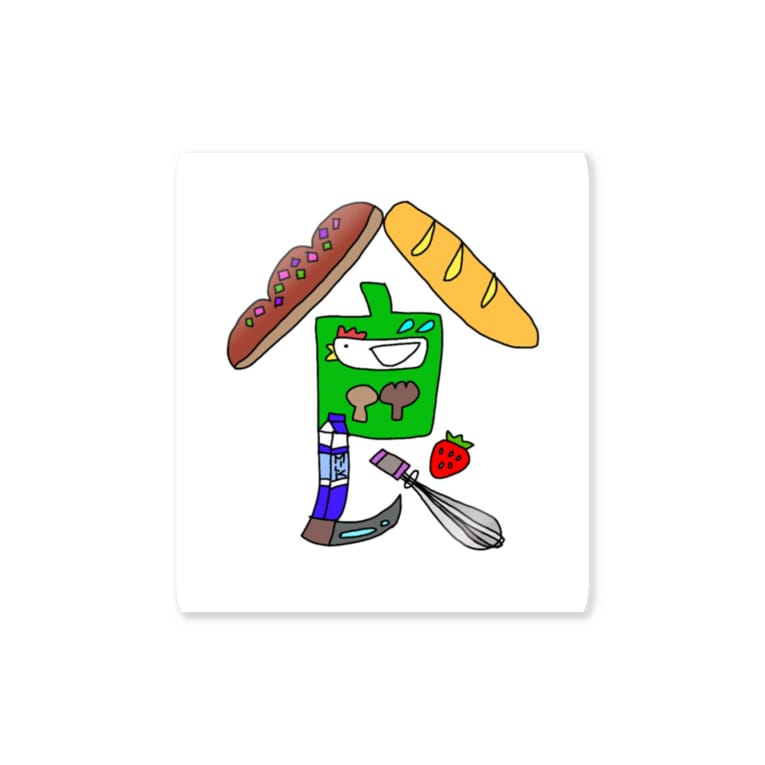 イラスト文字 食 Stickers