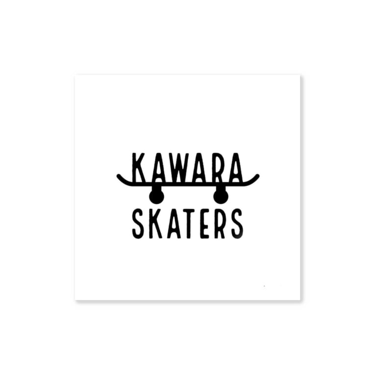 Kawara Skaters スケボーステッカー白 Oreteki Design Shop Oasistems のステッカー通販 Suzuri スズリ