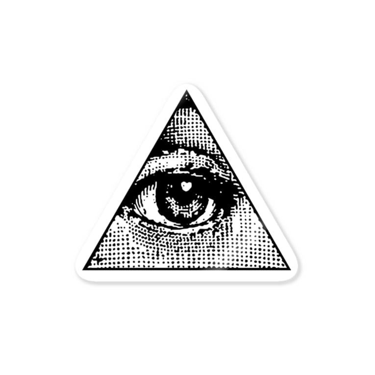 Illuminati Eye Triangle Bk Metao Dzn メタをデザイン Metawo のステッカー通販 Suzuri スズリ