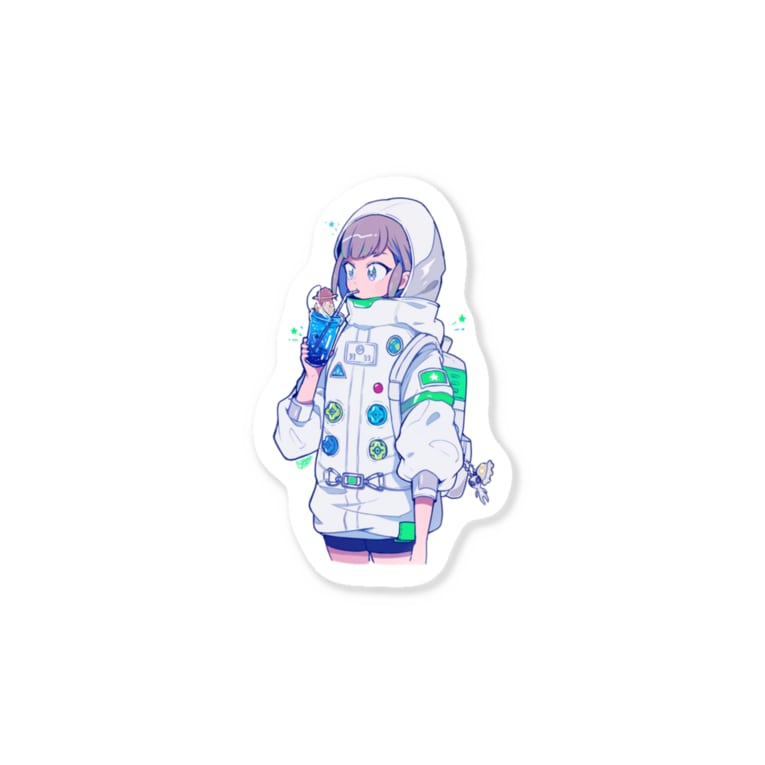 宇宙服パーカーちゃん Kisaragiyuuのステッカー通販 Suzuri スズリ 宇宙服パーカーちゃん Kisaragiyuuのステッカー通販 Suzuri スズリ