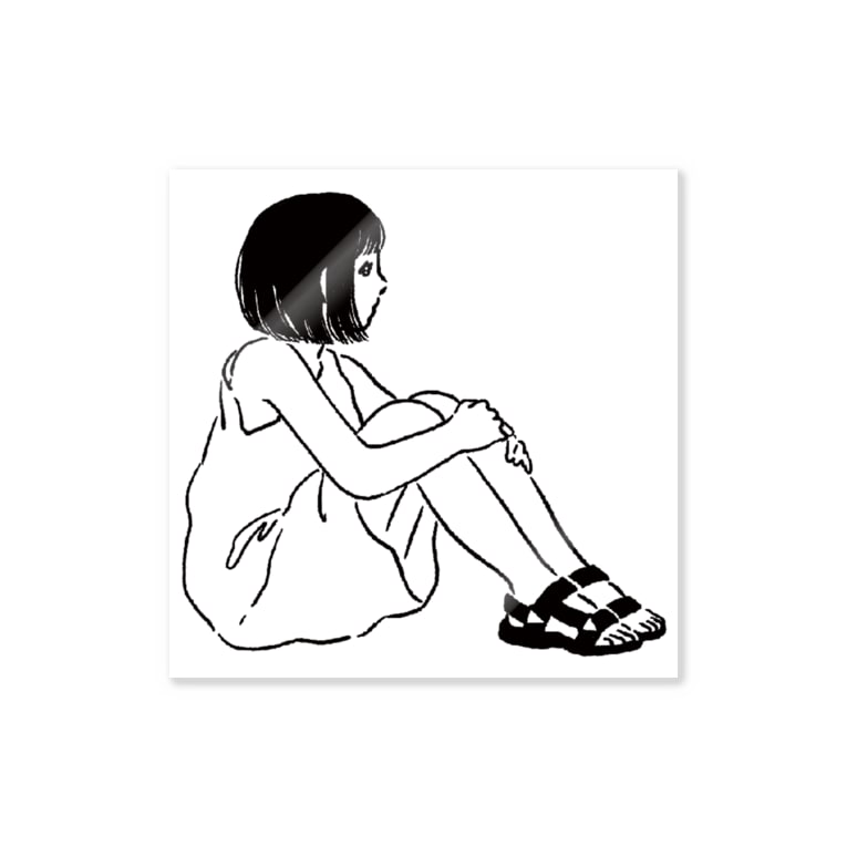 座る女の子 Osatsu Osatsu 032 のステッカー通販 Suzuri スズリ