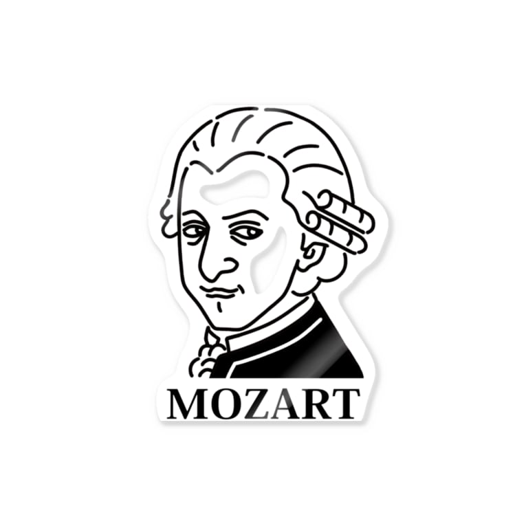 モーツアルト Mozart イラスト 音楽家 偉人アート モーツァルト ストリートファッション Aliviostaのステッカー通販 Suzuri スズリ