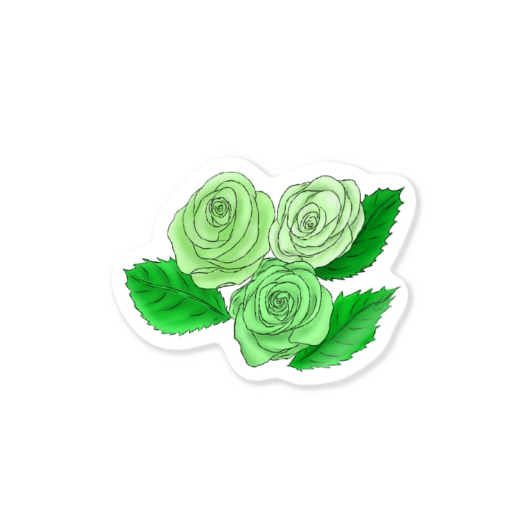 緑のバラ3輪 輪郭黒線 Stickers By Lily Bird リリーバード Nqm5yeeoge0lude Suzuri 緑のバラ3輪 輪郭黒線 Stickers By Lily Bird リリーバード Nqm5yeeoge0lude Suzuri