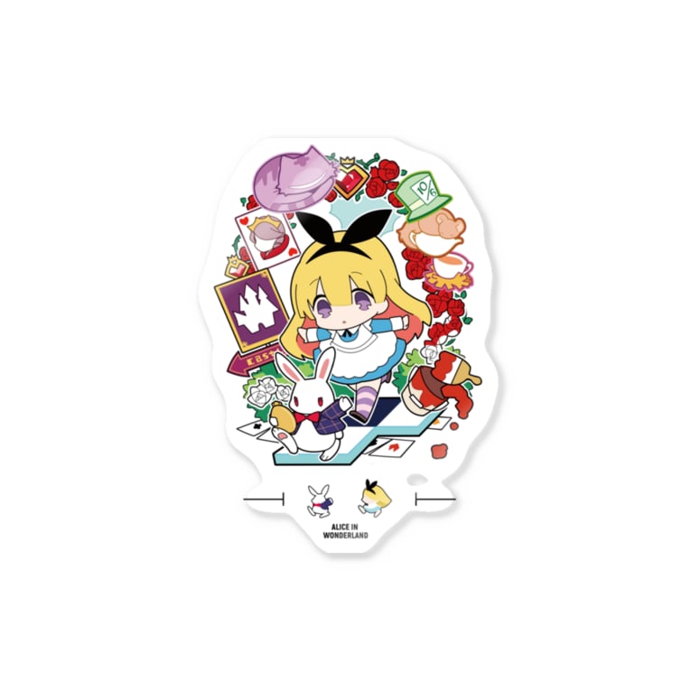 不思議の国のアリス ステッカー Stickers By オリジナル雑貨店 ホットドッグ Osyare Suzuri