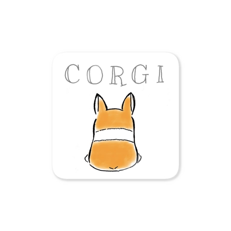 Corgi コーギー の後ろ姿 Paru Meronのステッカー通販 Suzuri スズリ