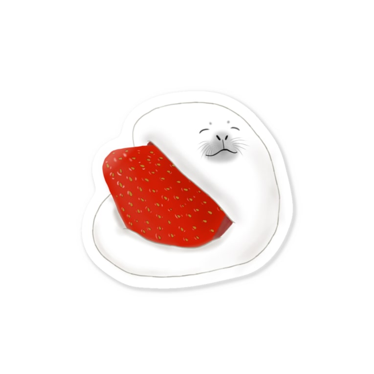 あざらし いちご大福 もんたろう Ingonyama74mon のステッカー通販 Suzuri スズリ