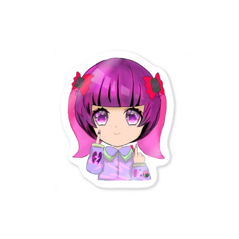派手髪地雷女 Stickers By Au Ua Suzuri 派手髪地雷女 Stickers By Au Ua Suzuri