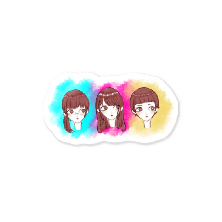 イツメン3女子 ステッカー Stickers By 梨 W Fugunashi Suzuri イツメン3女子 ステッカー Stickers By 梨 W Fugunashi Suzuri