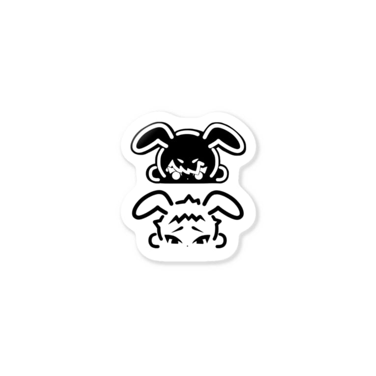 黒白バニー キナコ Kamabokoita のステッカー通販 Suzuri スズリ 黒白バニー キナコ Kamabokoita のステッカー通販 Suzuri スズリ