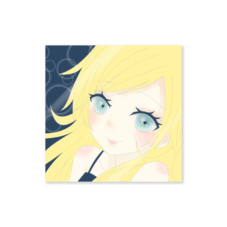 おめめパッチリ金髪の女の子 Y S Nest Odds And Ends Yukino Maro のステッカー通販 Suzuri スズリ