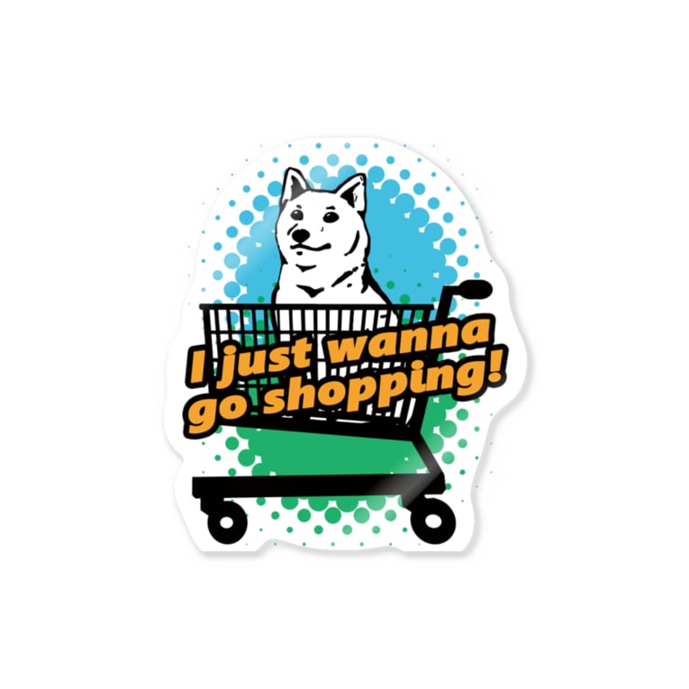 柴犬 In ショッピングカート 犬グッズの店しえるぶるー Cielblue のステッカー通販 Suzuri スズリ