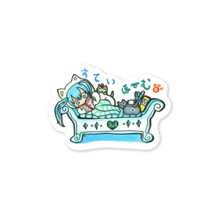 ステイホームmikuちゃんとにゃんズ 背景透過 あり の虹色創世記 Hizaniyaaaaaaa のステッカー通販 Suzuri スズリ ステイホームmikuちゃんとにゃんズ 背景透過 あり の虹色創世記 Hizaniyaaaaaaa のステッカー通販 Suzuri スズリ